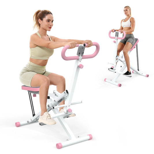 Foldable Squat Machine with Resistance Bands for Gluteus Maximus Thighs and Core Training