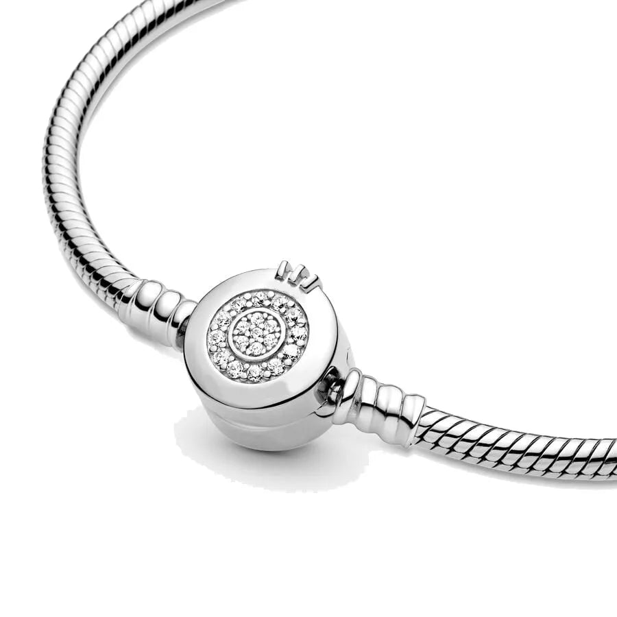 2025 New Creative Pop Sparkling Crown Snake Chain Bracelet for Pandora DIY Women's Exquisite High Quality Jewelry Gifts