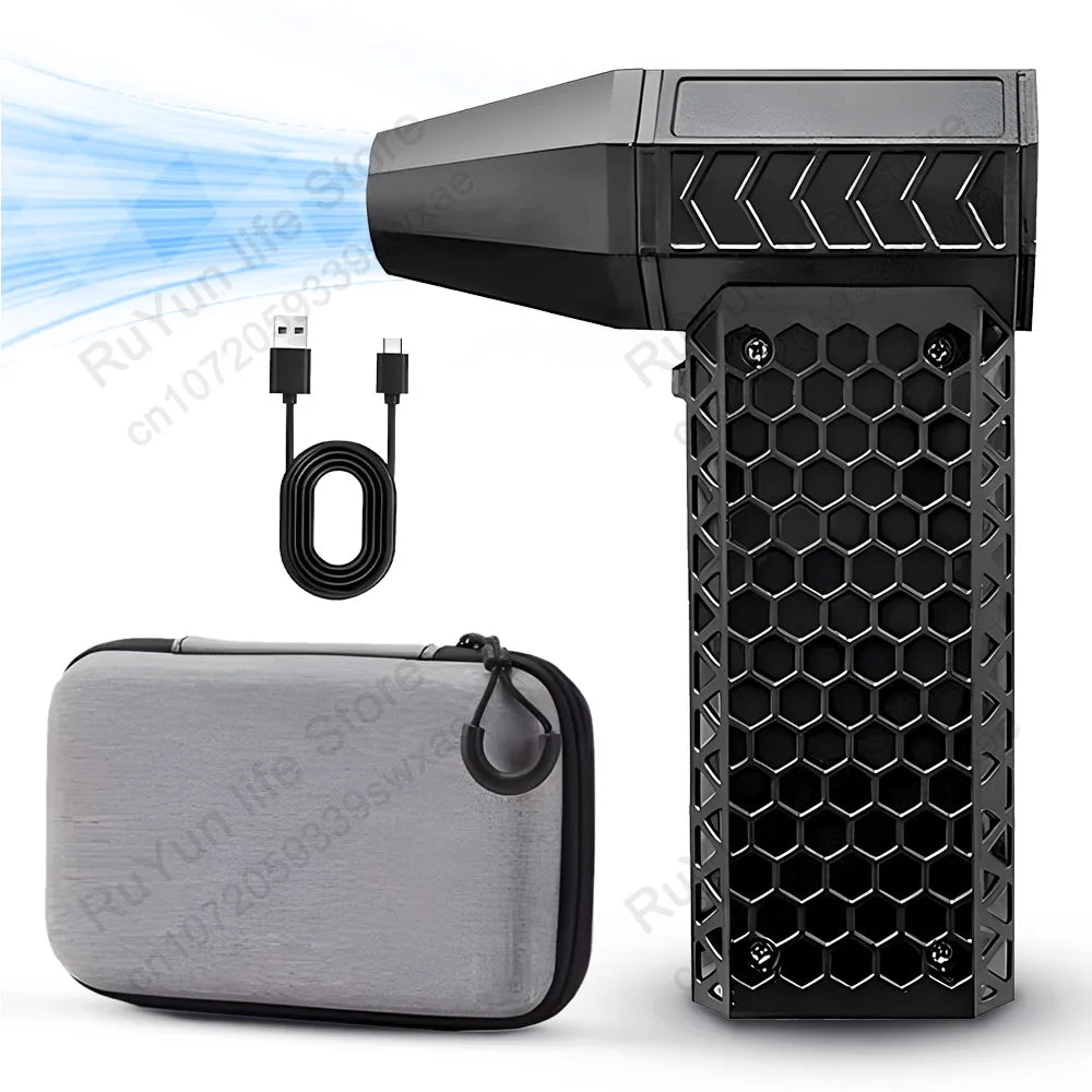 CAER Turbo Jet Violent Fan with Storage Bag 130000RPM Wind Speed 52m/s Portable Mini Air Blower Handheld Car Dust Blowing Tools