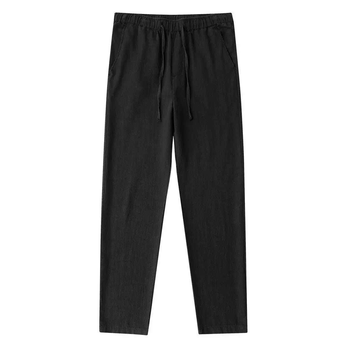 Casual Cotton Linen Chino Pants for Men Wide Leg Lightweight Baggy Cotton Sweatpants Male Walking Jogger Trousers Work