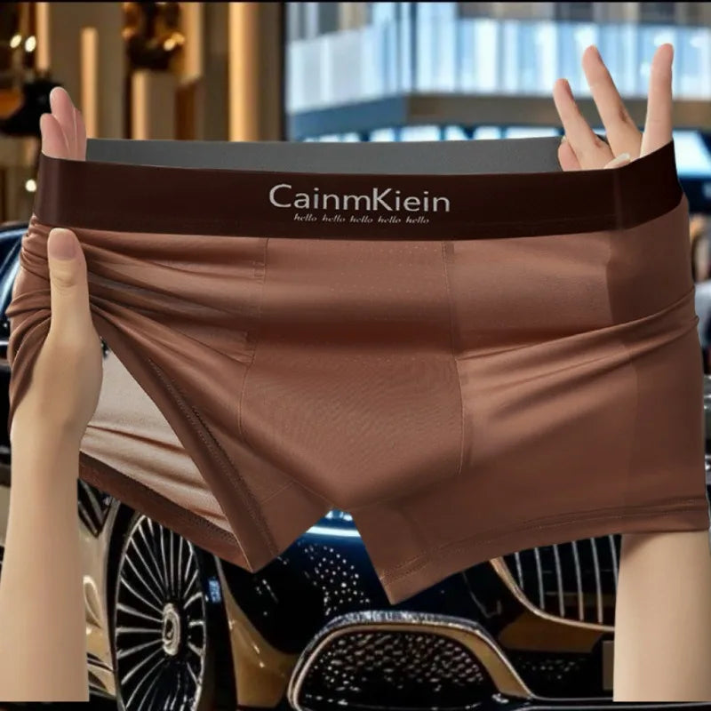 Briefs And Boxers Ice Silk Boxer Underwear Shorts Men