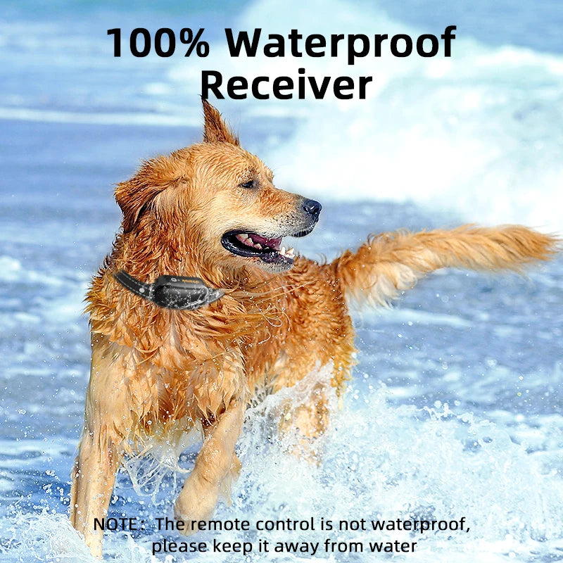 ROJECO Electric Dog Training Collar Digital Rechargeable Remote Control IPX7 Waterproof Vibrator Bark Stop Shock Collar