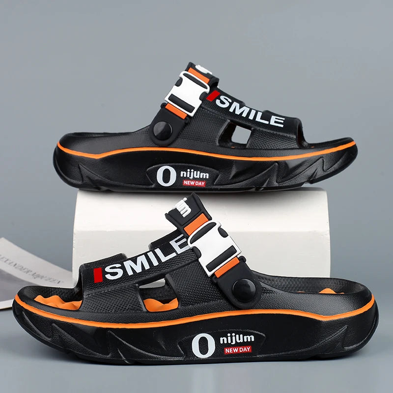 2025 New Men's Massage Slippers Indoor Outdoor Sandals Comfortable Soft Slides Clogs Casual Shoes
