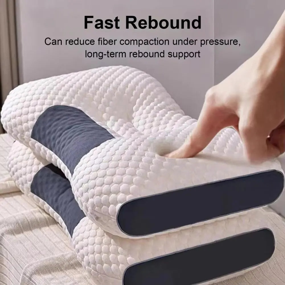Neck Pillow for Sleep and Neck Protection Cervical Orthopedic Soybean Fiber Spa Massage Pillow for Bedding