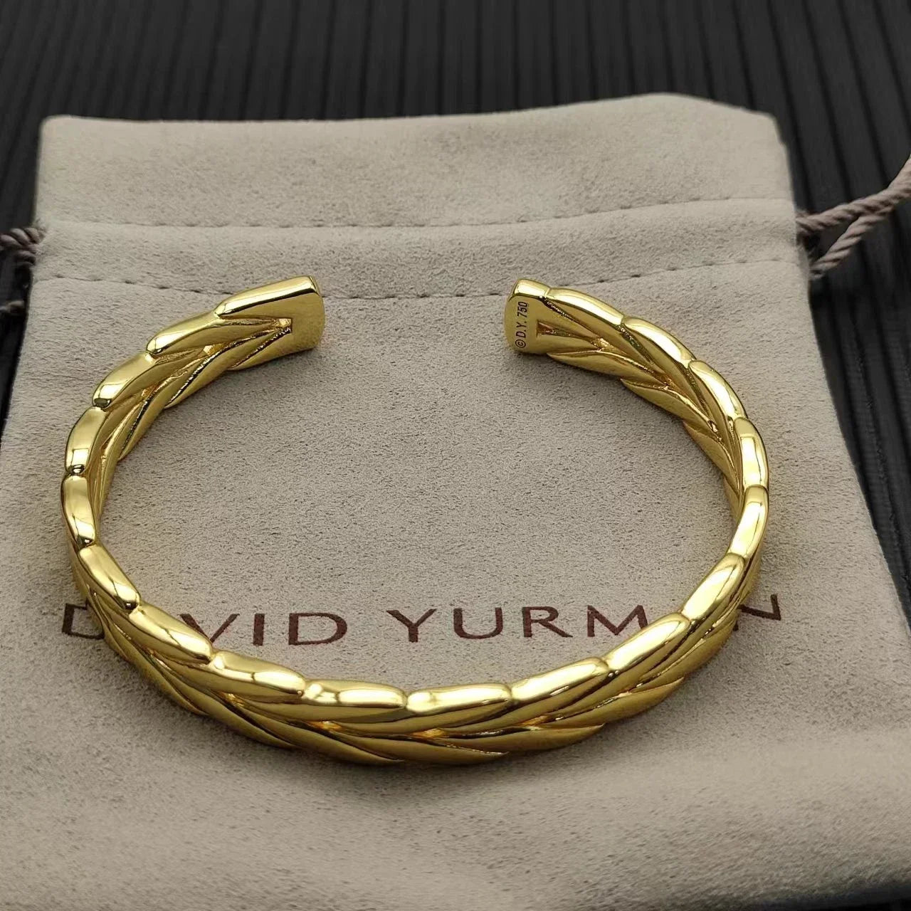 High Quality Fashion 925 Silver DY Star Cuff Bracelet for Women with Zircon Stone