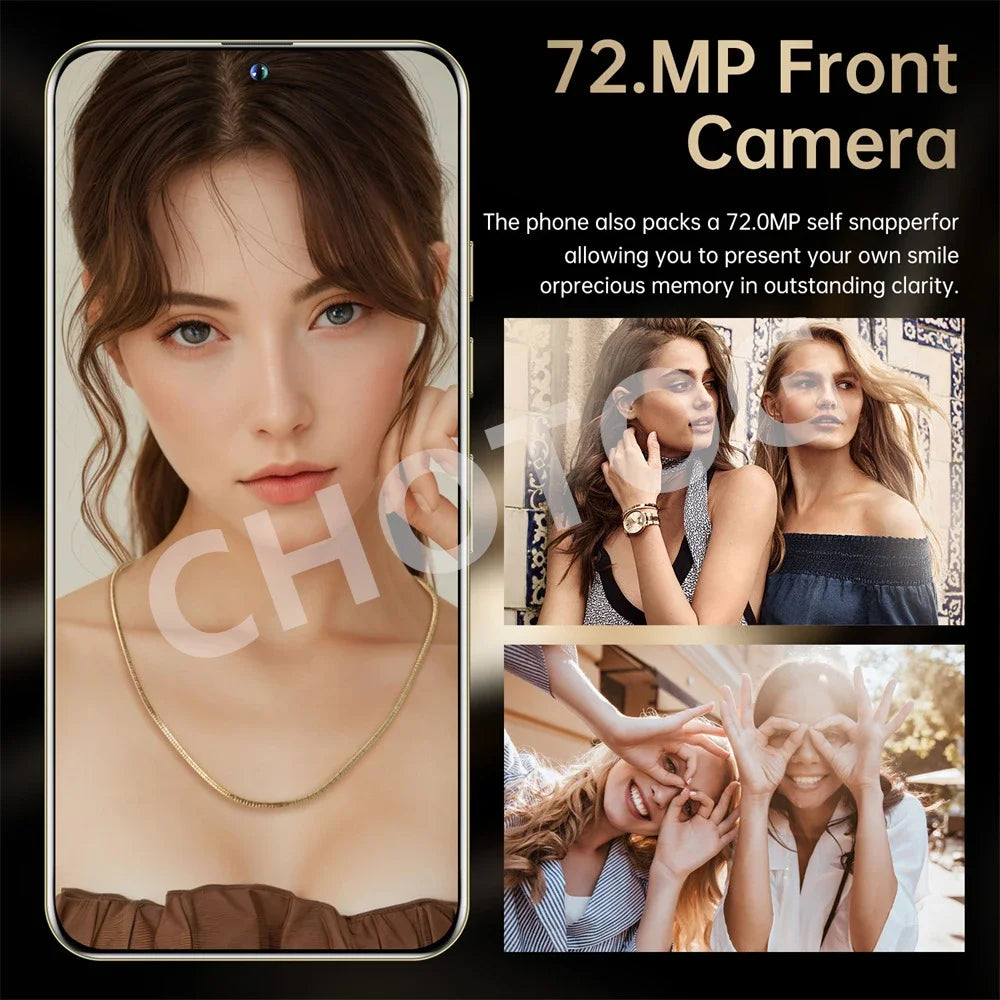New Cellphones S Plus 25 Ultra Global Version 5G Original 7.3 Inch Smartphone Dual SIM 108MP Cell Phone 7800mAh Android Mobile Phones