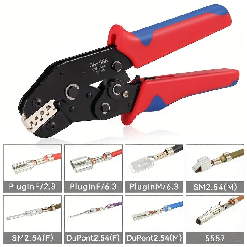 Terminals Crimp Pliers Interchangeable Dies Wire Crimper Crimping Tools Ratcheting SN-48B PH2.0 XH2.5 JST2.5 VH3.96