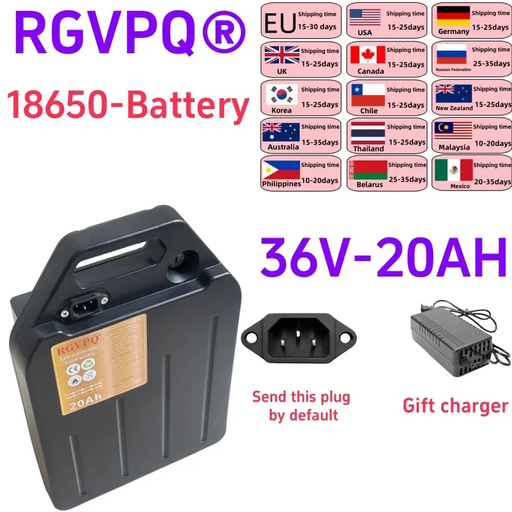 Air Fast Transportation 36V 100AH 18650 Lithium Battery Pack Suitable for Motors Below 3000W