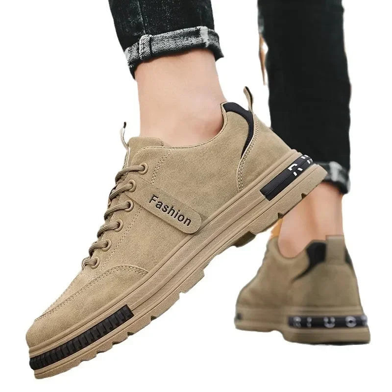 Men's Breathable Labor Protection Shoes Versatile Anti Slip Sports Board Shoes Workwear Sneakers