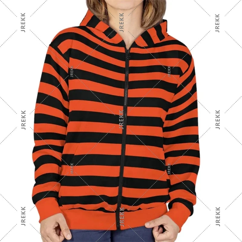 2025 Essentials Zip Hoodie Stripe Classic Fashion Streetwear Hooded Coat Rich Color Selection Spring Casual Loose Sweatshirt