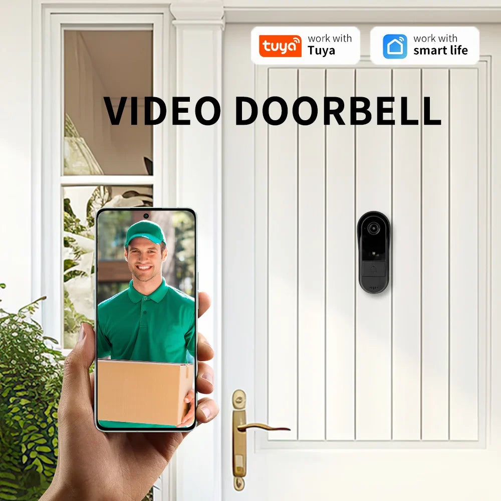 Tuya Smart Outdoor Wireless Doorbell Home Intercom System Smart Doorbell WiFi Smart Home Products Safety Protection