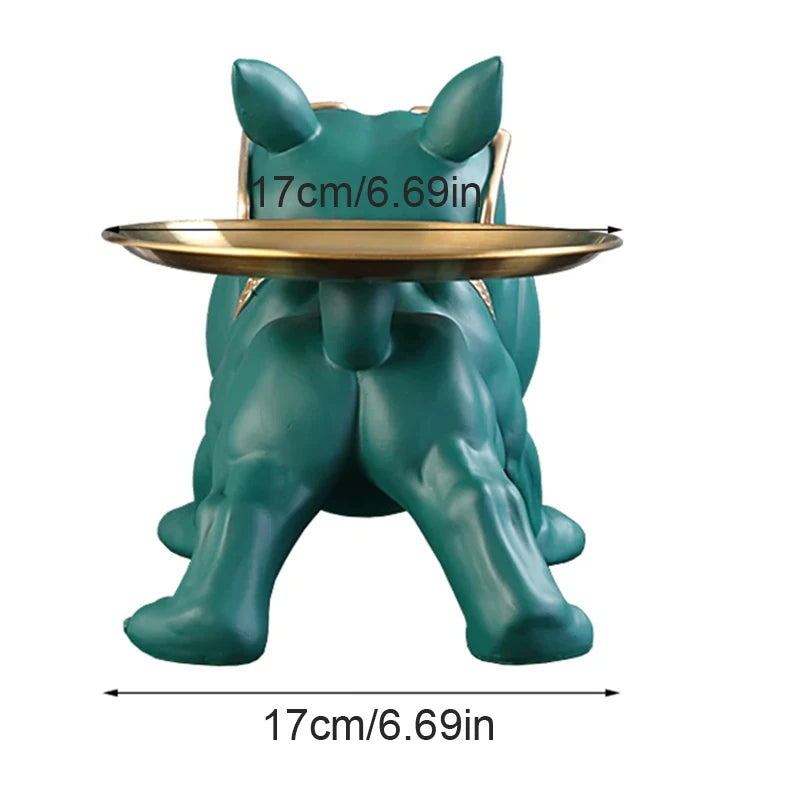 30cm Bulldog Figurine Dog Statue Storage Box Resin Craft Art Sculpture Home Decor Puppy Ornament