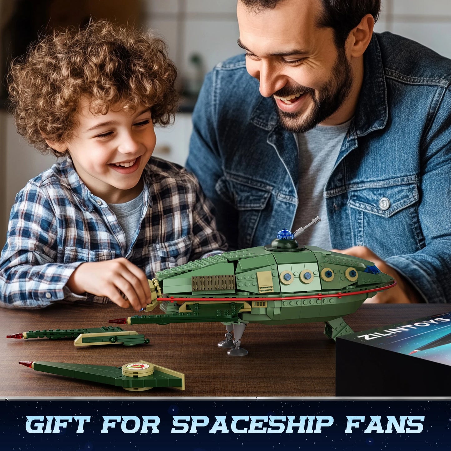 Back Future Planet Express Ship Building Blocks Kit Spaceship Toys Bricks Model Home Decoration Gifts for Fans Kids(928 PCS)