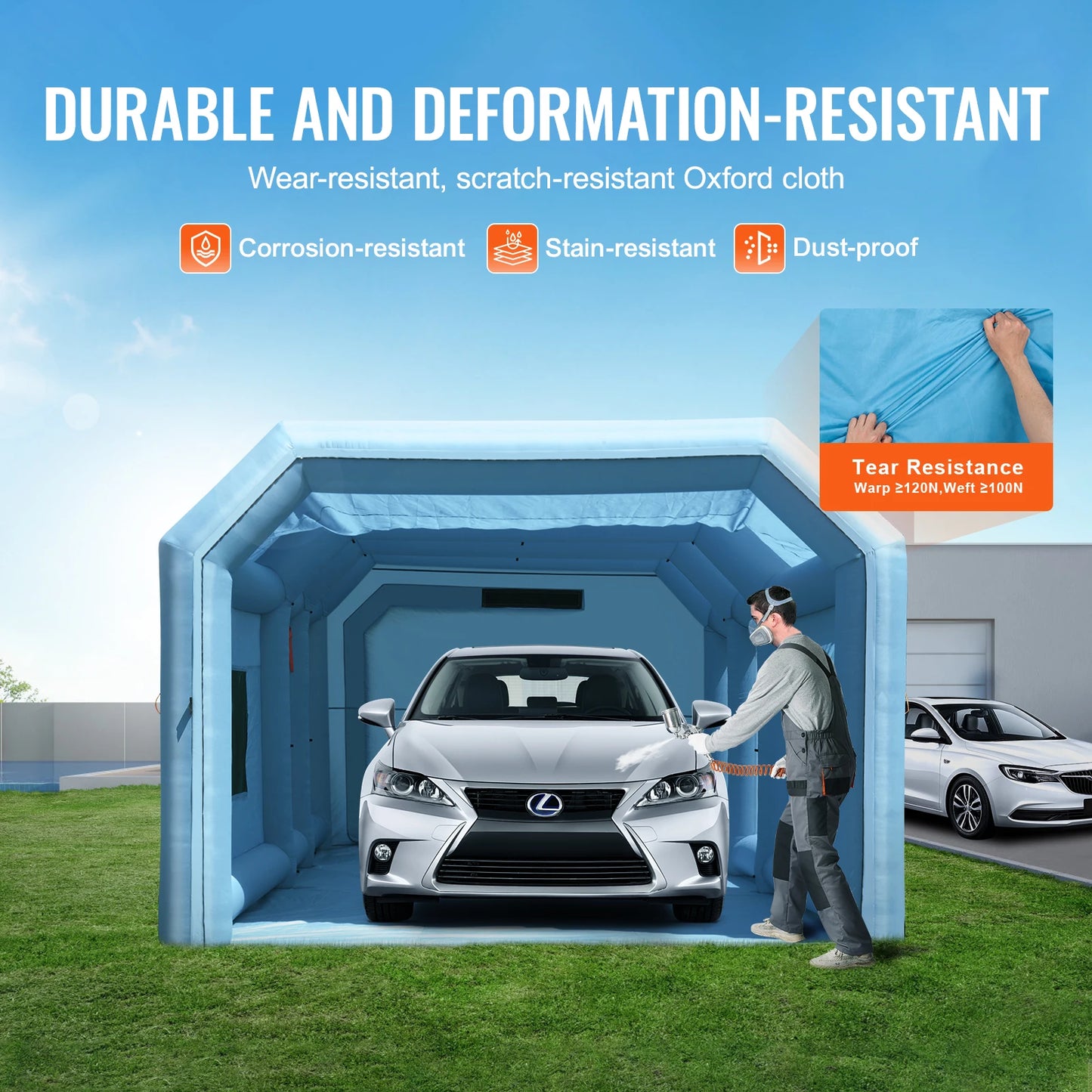 VEVOR Inflatable Paint Booth Portable Spray Booth with Powerful Blowers and Air Filter System
