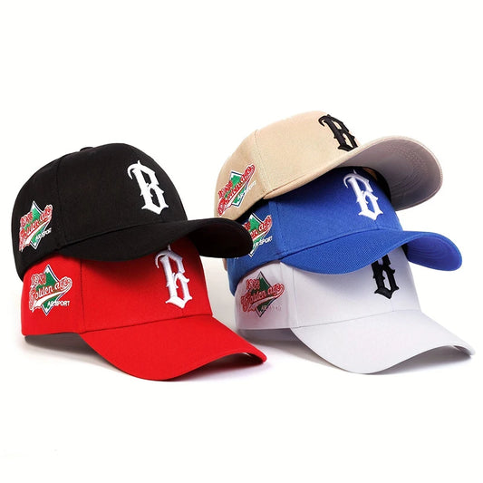 1piece Unisex Letter B Side 1988 Embroidery Baseball Cap Outdoor Adjustable Sunscreen Leisure Hat Spring Autumn Travel Vacation