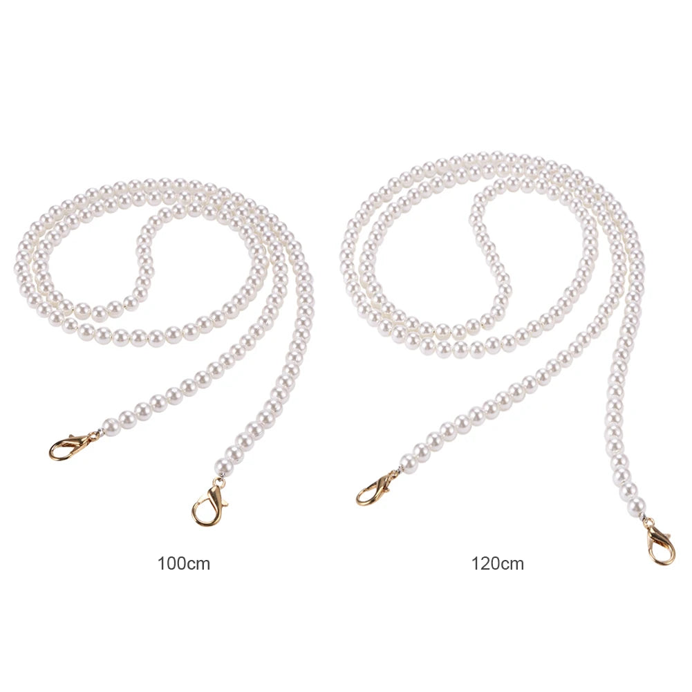 Portable Pearl Bag Strap Belt Handles Women Shoulder Handbag Chain Replacement