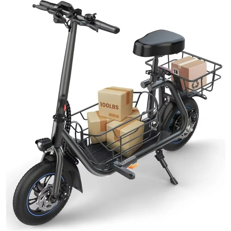 High quality.Electric Scooter with Seat for Adults, 550W Powerful Motor, 20-Mile Range, Speed up to 18.6MPH
