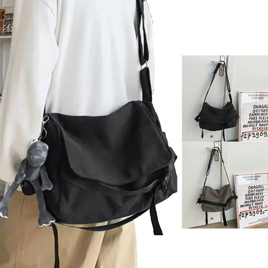 Canvas Messenger Bag Ladies Big Capacity Handbags Shoulder Bag Youth Girls Student School Bags Fashion Men Crossbody Bags Bolsos