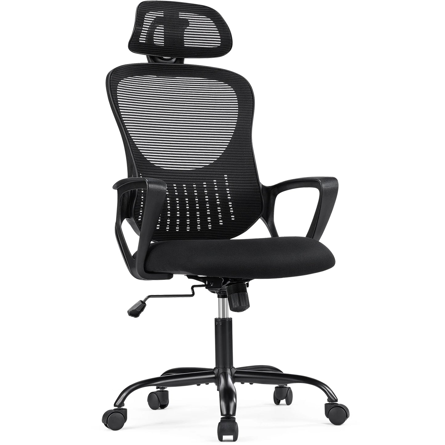 JHK Ergonomic Mesh Fixed Armrest Living Room Rocking Gaming Chair Adjustable Headrests Comfortable Lumbar Support For Home