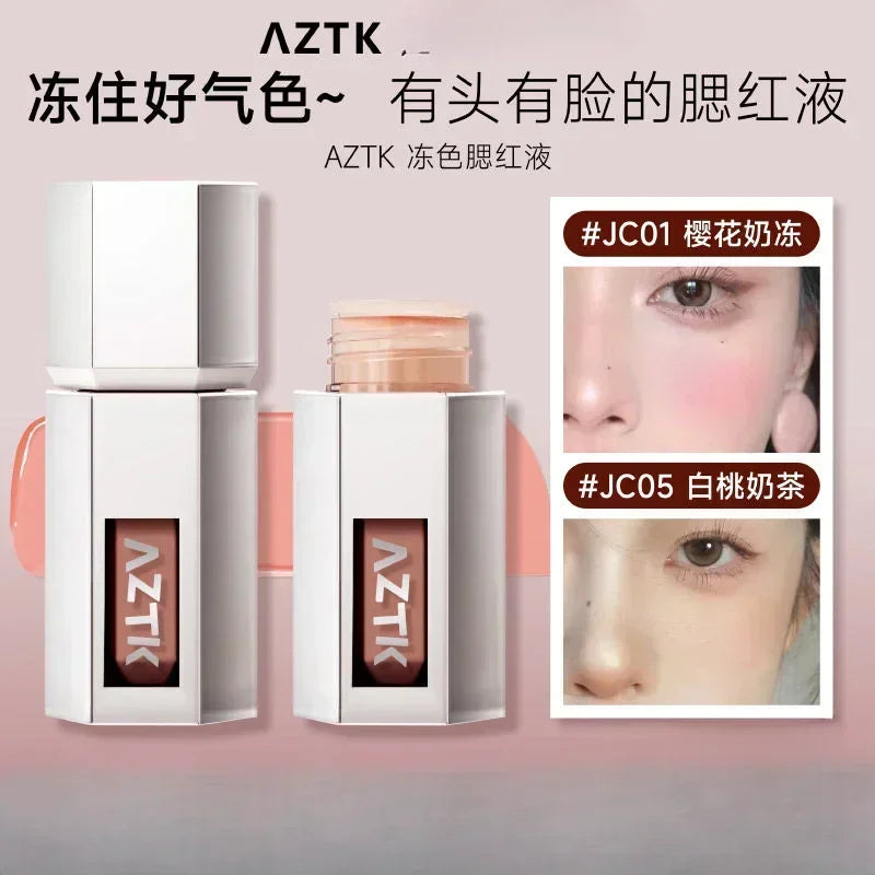 Aztk Liquid Blusher Tanned Jello Color Moisturizing Long Lasting Cheek Face Makeup 5ml