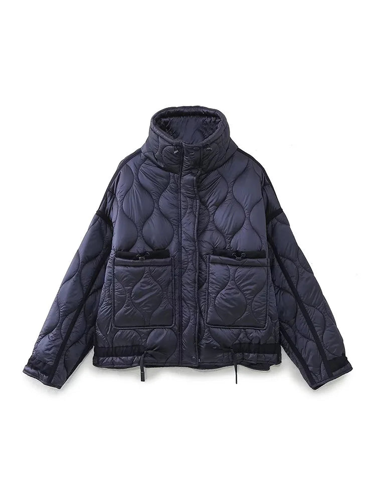 Q B Aristocratic TRAF Warm Cotton Jacket Stand Collar