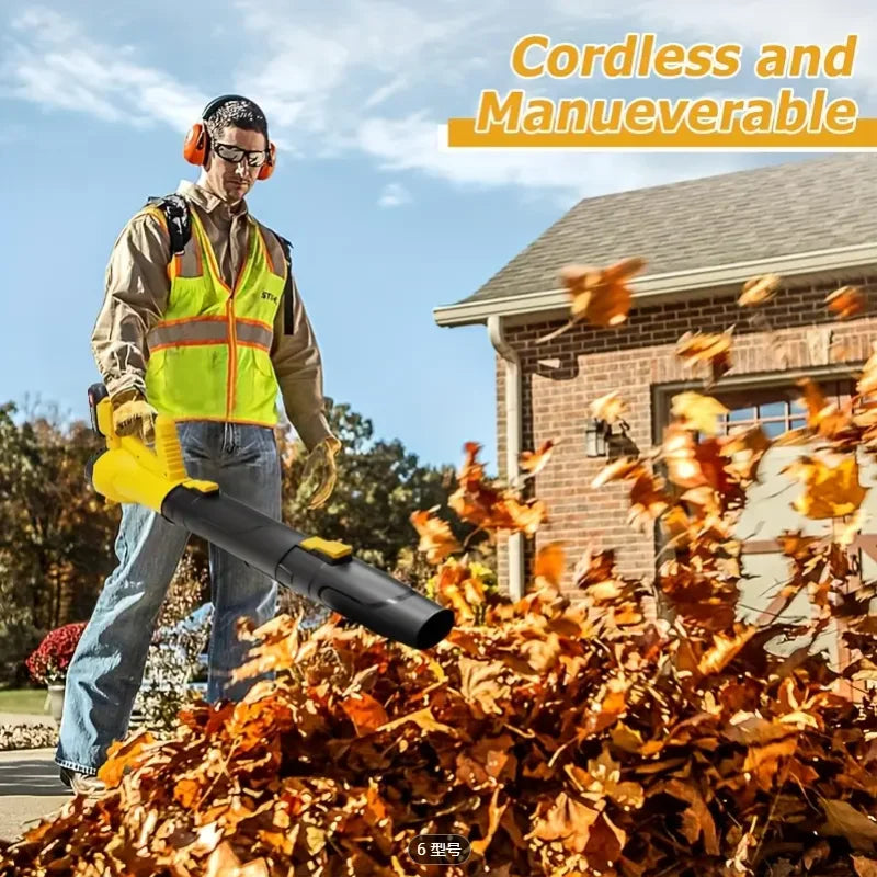 Leaf Blower Cordless - 20V Powerful Electric Leaf Blower with Batteries and Charger, 6 Speed Modes, 4.0Ah Lightweight Battery