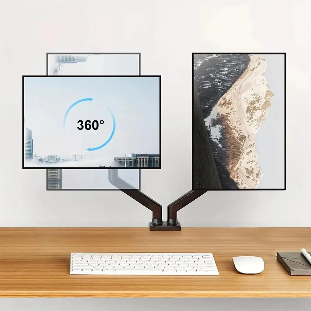 Single Dual Monitor Mount Up To 32 Inch Screens Adjustable Dual Monitor Stand For Home Office