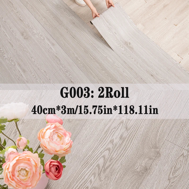 Peel and Stick Floor Tile，2 Roll Vinyl Flooring Roll 15.75"x 118.11"/25.8Sq.Ft Wood Grain Peel Stick Floor Tiles