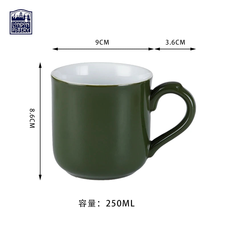 London Pottery 250ML mug coffee cups ceramics & pottery drink items coffee mug colorful drinkware coffee and tea tools for mate