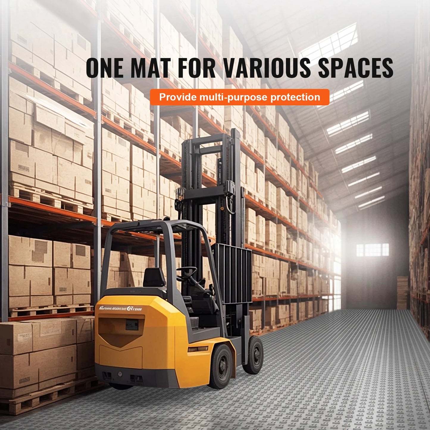 SucceBuy Garage Tiles Interlocking 12 x 12 x 0.53 inch 25 Pack Garage Floor Covering Tiles  for Garages Basements Silver