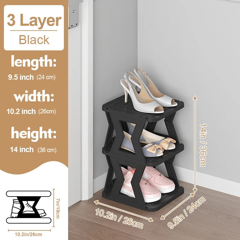 Shoe Rack Storage Organizer Detachable Multi Layer Simple Shelf Eco Friendly Plastic Cabinet