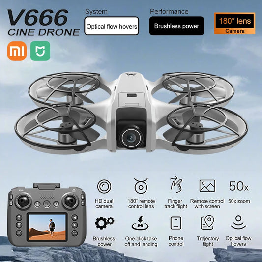 Xiaomi Mijia MINI V666 Drone 4K Professional WIFI 5G Dron Obstacle Avoidance Brushless Altitude Headless Mode RC Quadcopter Toys