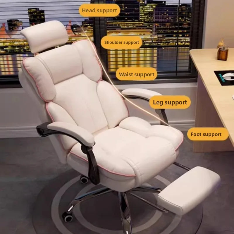 Home Gaming Chair Bedroom Sofa Recliner Ergonomic Office Backrest Chair Furniture Living Room Latex Cushion Swivel Chair