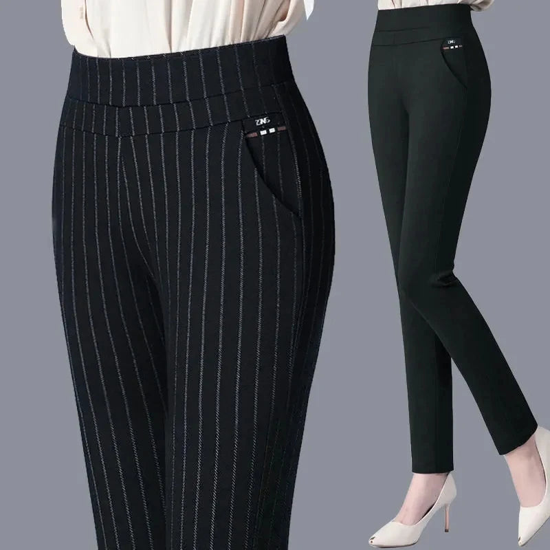 Thin and Thick Warm Winter Pencil Pants for Women Plush Stretch Lady OL Skinny Trousers Female Slim Fit Leggings