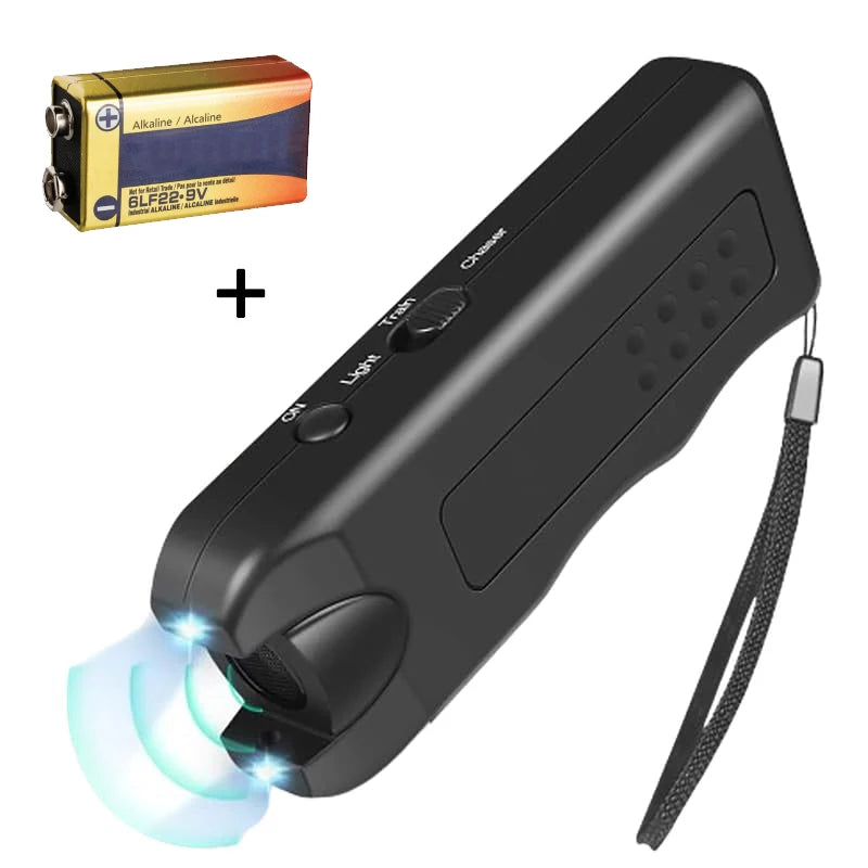 Portable Ultrasonic Dog Repeller Handheld Anti-Barking 3in1 Dog Training Device