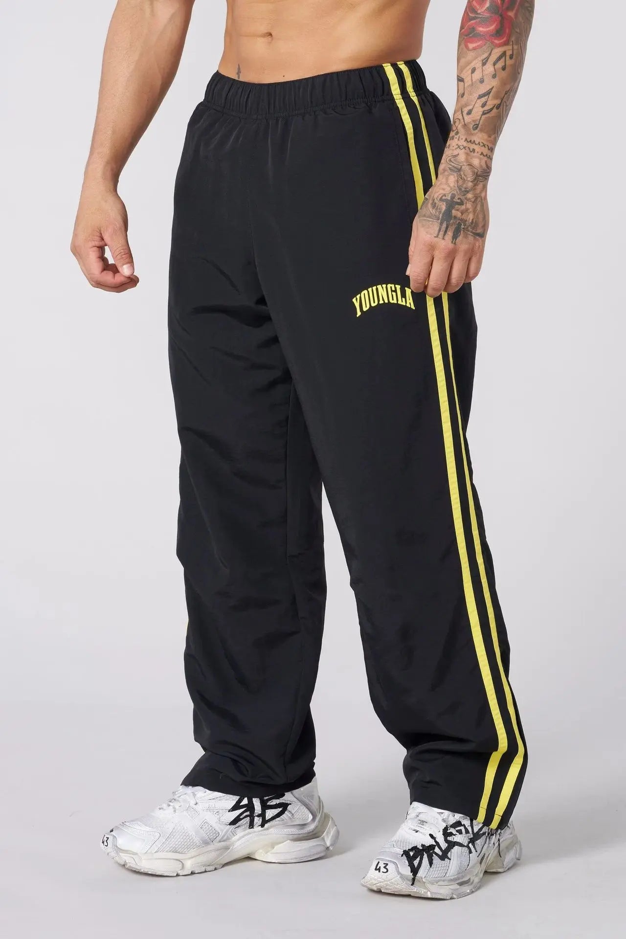 Spring and Autumn New Men's Sports Pants with Double Stripe Design Casual Wear