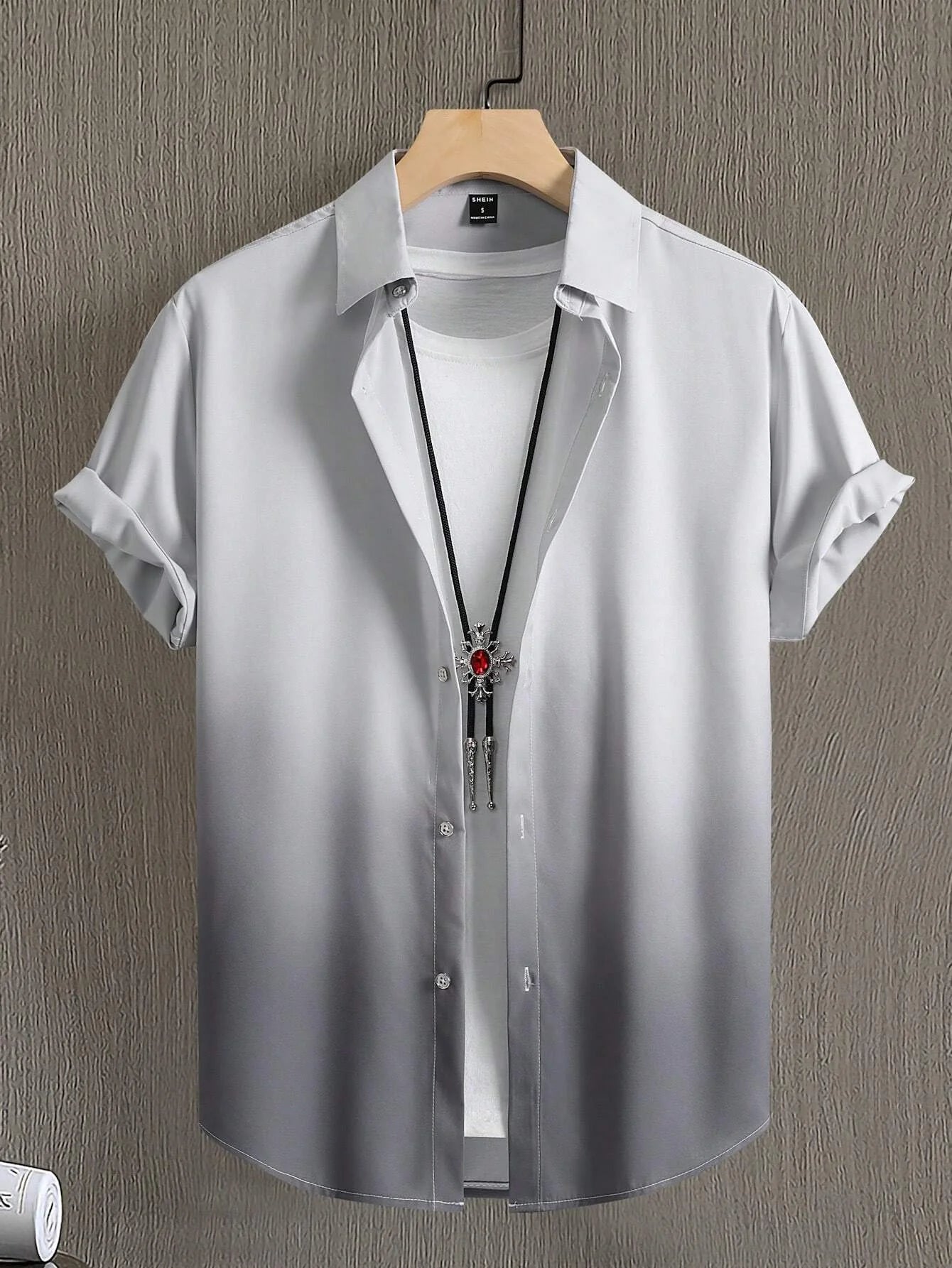Men's Summer Gradient Design Graphic 3D Print Short Sleeve Shirt Casual Hawaiian Streetwear