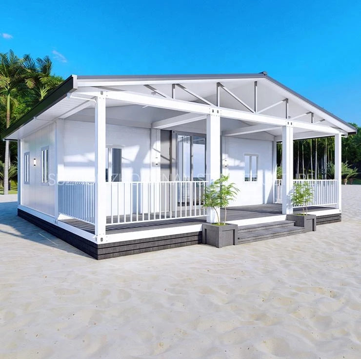 40FT Prefabricated Container Home 2-5 Bedroom Modular Prefab Tiny Home Folding Expandable Container House with Bathroom Kitchen