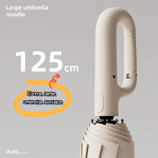 Extra Large Reinforced Wind Resistant Rain Resistant Dual Purpose UV Resistant Fully Automatic Ring Buckle Umbrella