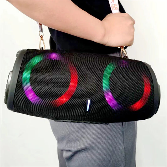 Portable Waterproof 100W High Power Bluetooth Speaker with RGB Colorful Light Wireless Subwoofer 360 Stereo Surround TWS FM Boom Box