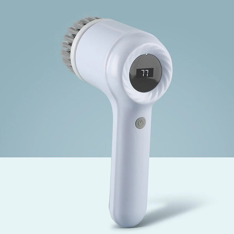 Electric Spin Scrubber Bathroom Cordless Cleaning Brush with 5 Replaceable Brush Heads