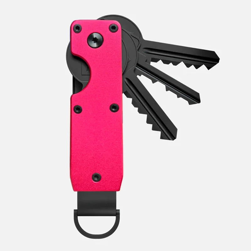 Key Organizer Compact Holder Metal Key Chain Minimalist Key Case for Keychain Secures 1 to 5 Keys