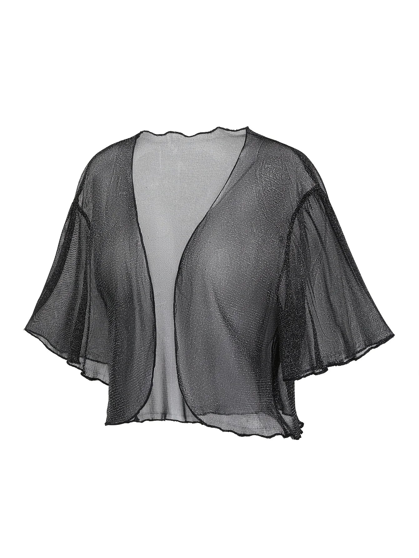 Fashionable Oversized Cardigan for Girls Thin Semi-Transparent Shrug for Summer