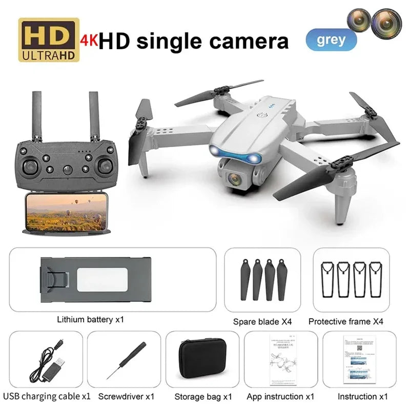 New E99 Pro Drone GPS Professional 8K HD Camera FPV 5G Wifi Brushless Motor Foldable RC Quadcopter Obstacle Avoidance