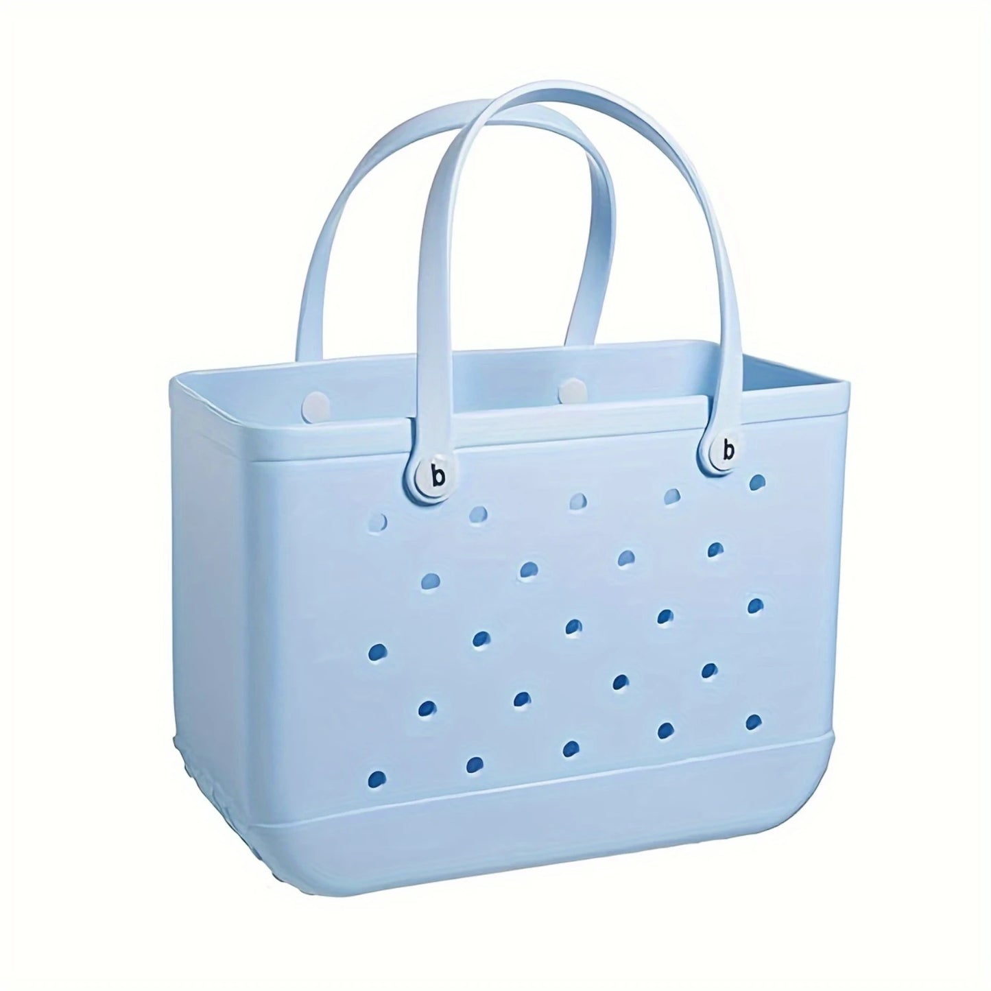 Rubber Tote Bag Large Capacity Sundry Handbag Outdoor Bag for Travel Beach Swimming Solid Color Waterproof Bag