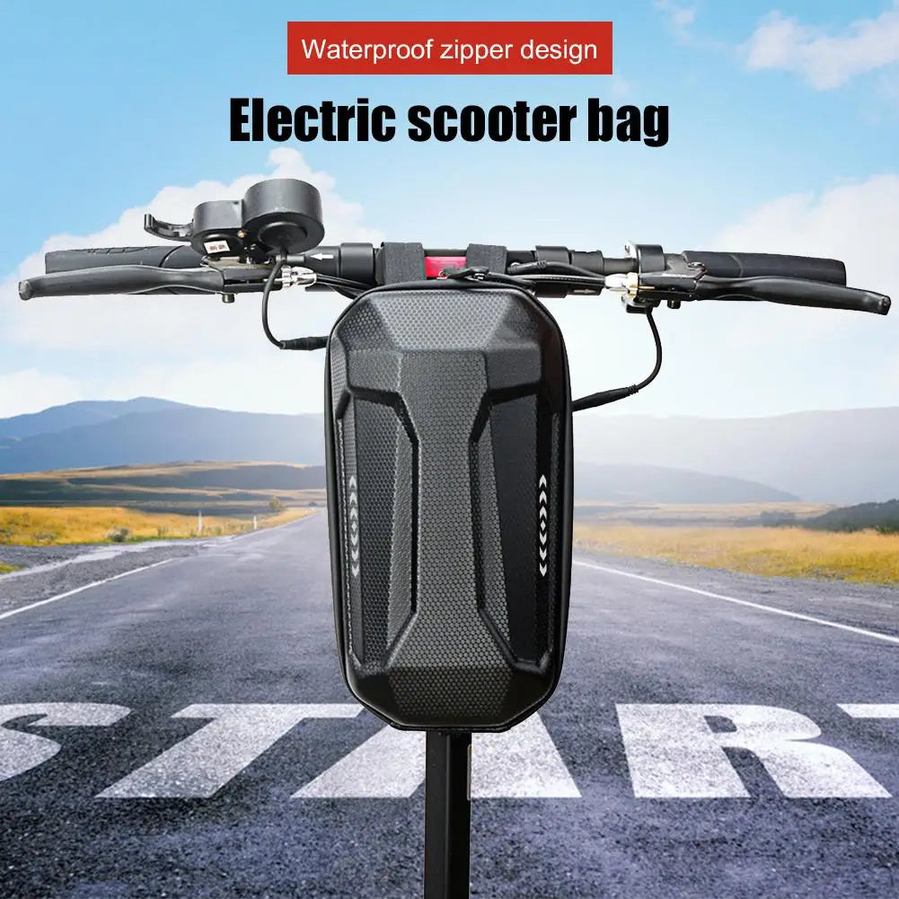 Universal Electric Scooter Handlebar Bag 3L Large Capacity EVA Hard Shell Waterproof Front Hanging Bag for Kugoo M4 M365 M365 Pro