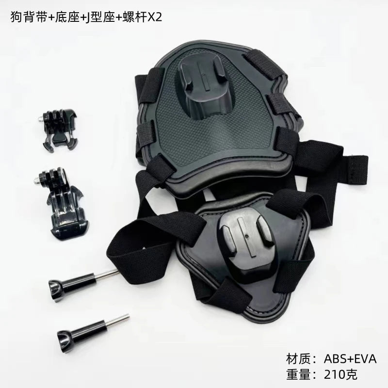Adjustable Fetch Dog Harness for GoPro Hero 12 11 10 9 8 7 6 5 4 Sports Camera Mount Holder for Xiaoyi