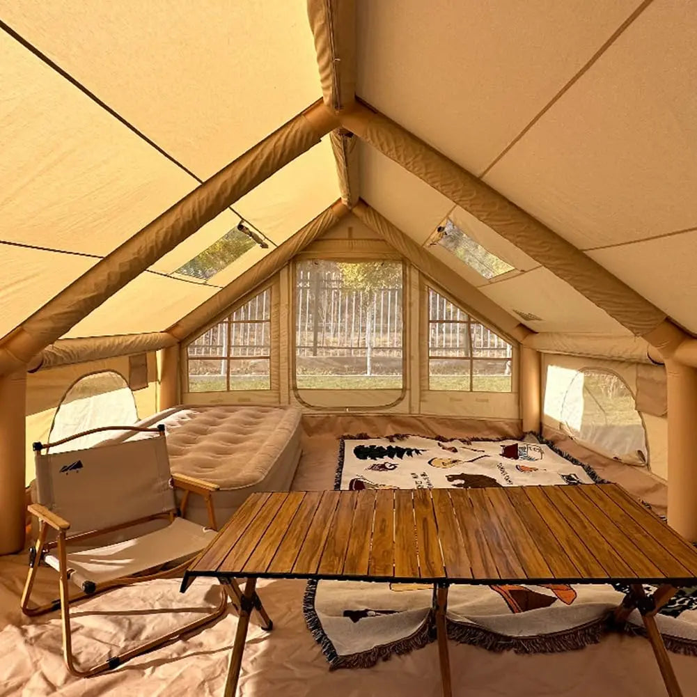 Inflatable Camping Tent Easy Setup Waterproof Windproof Outdoor Self Supporting Air Tent for Family