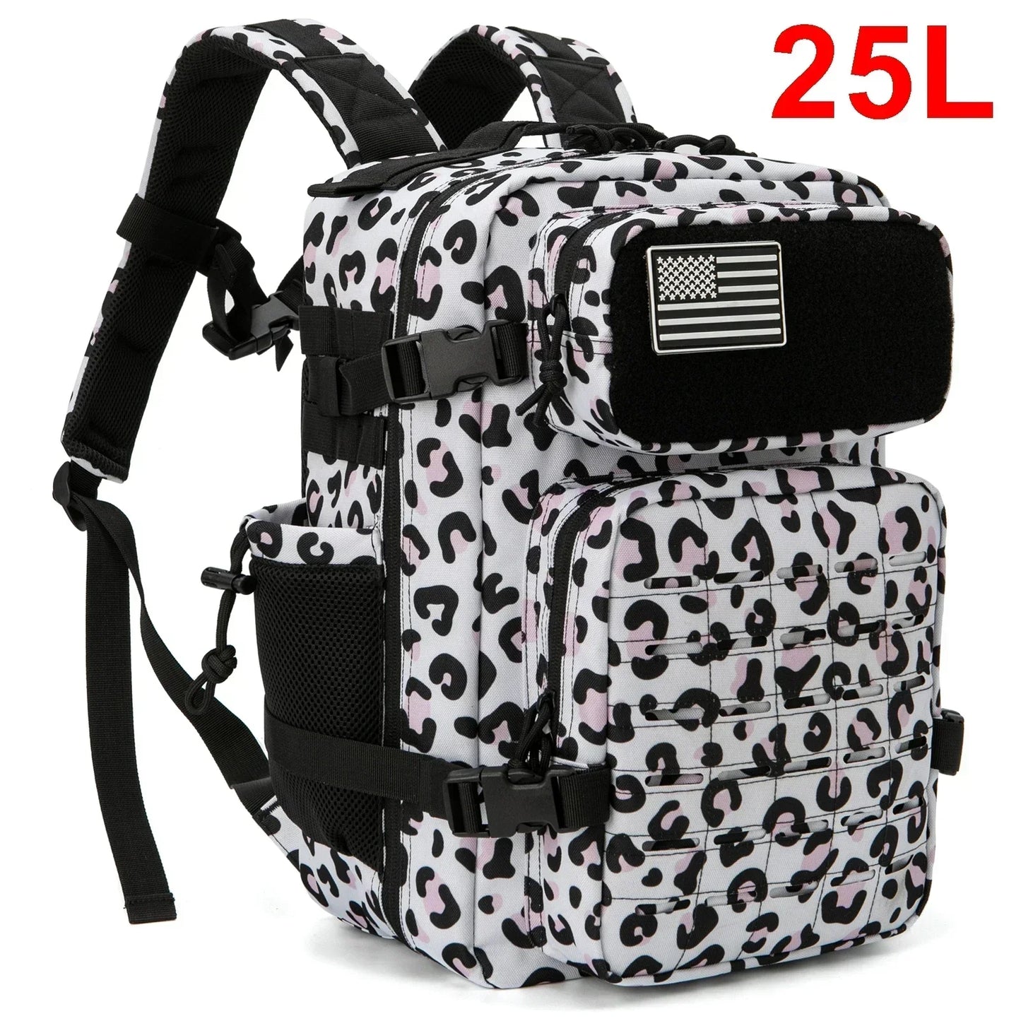 25L/45L Tactical Backpack for Women/men Outdoor Hiking Laser Cut Molle Daypack School Bag Gym Rucksack with Dual Cup Holder