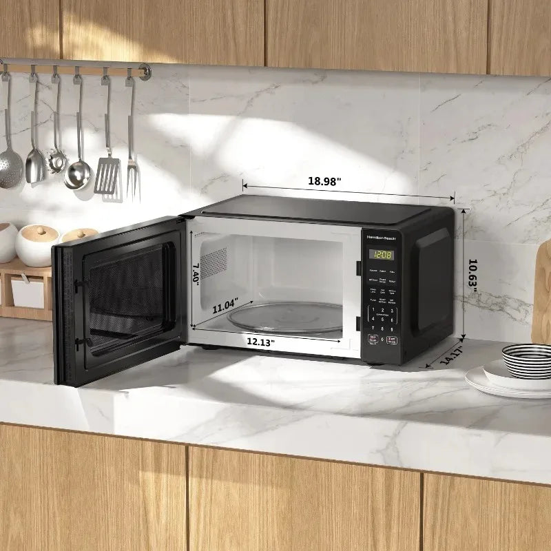 Hamilton Beach 0.9 Cu Ft Countertop Microwave Oven 900 Watts Stainless Steel